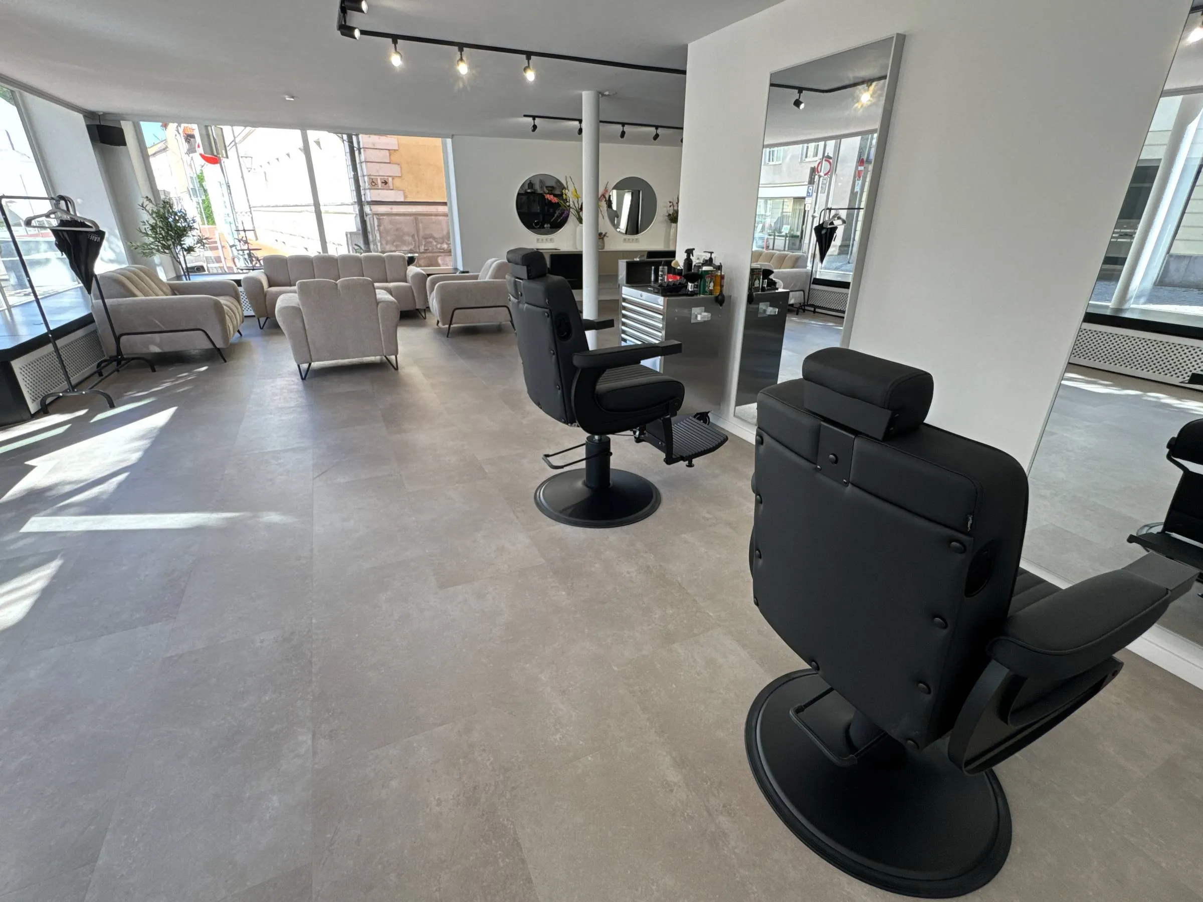 Barber-Stuhl aus der Nähe